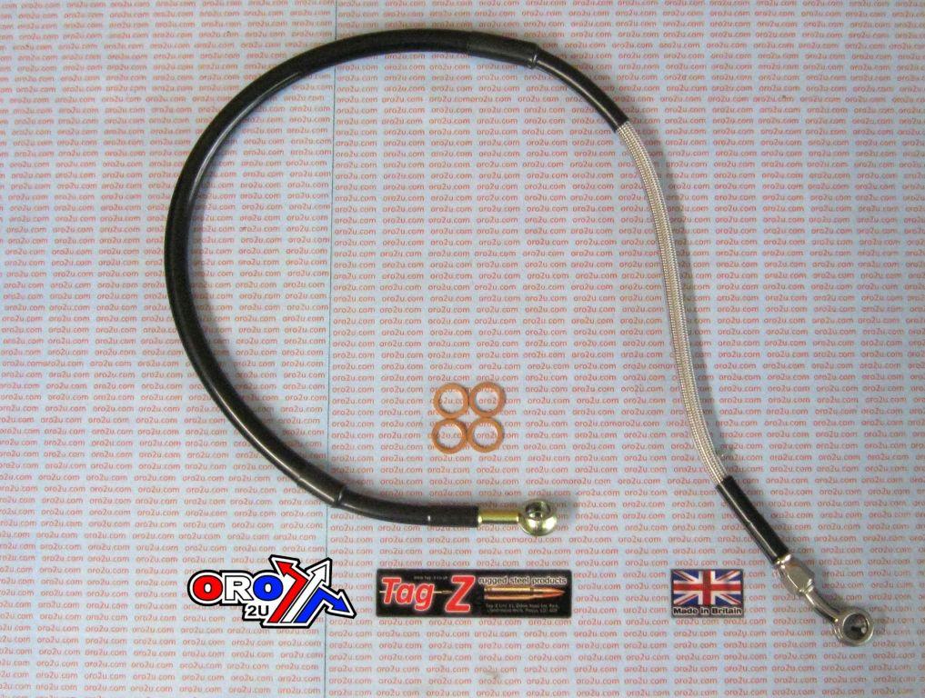 HOSE REAR BRAKE SILVER / BLACK YAMAHA YZ125 YZ250 V 1989