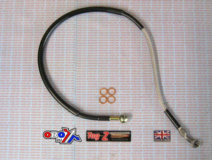 HOSE REAR BRAKE SILVER / BLACK YAMAHA YZ125 YZ250 V 1989