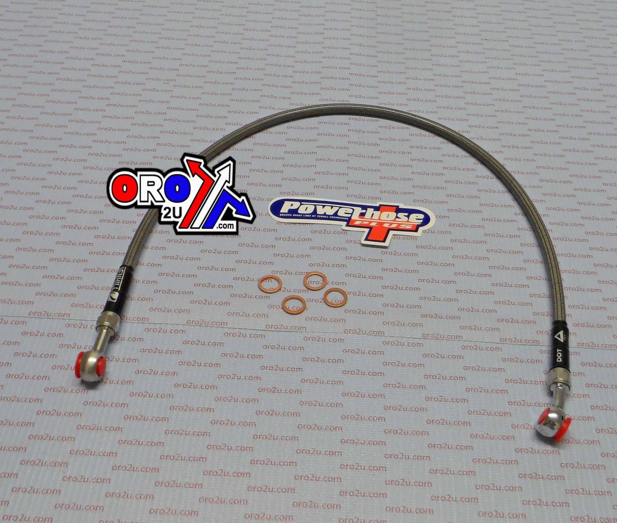 HOSE REAR BRAKE SILVER / BLK, VENHILL S01-2-021/P