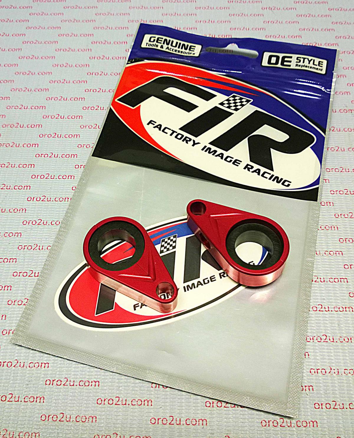 CABLE HOSE CLAMP SET RED ALUMINIUM 20-25mm PACK OF 2