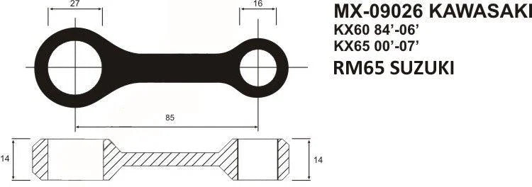 CONNECTING ROD 84-18 KX 60 65, RX-20001 MX-09026 KIT RM60/65 RX-20001