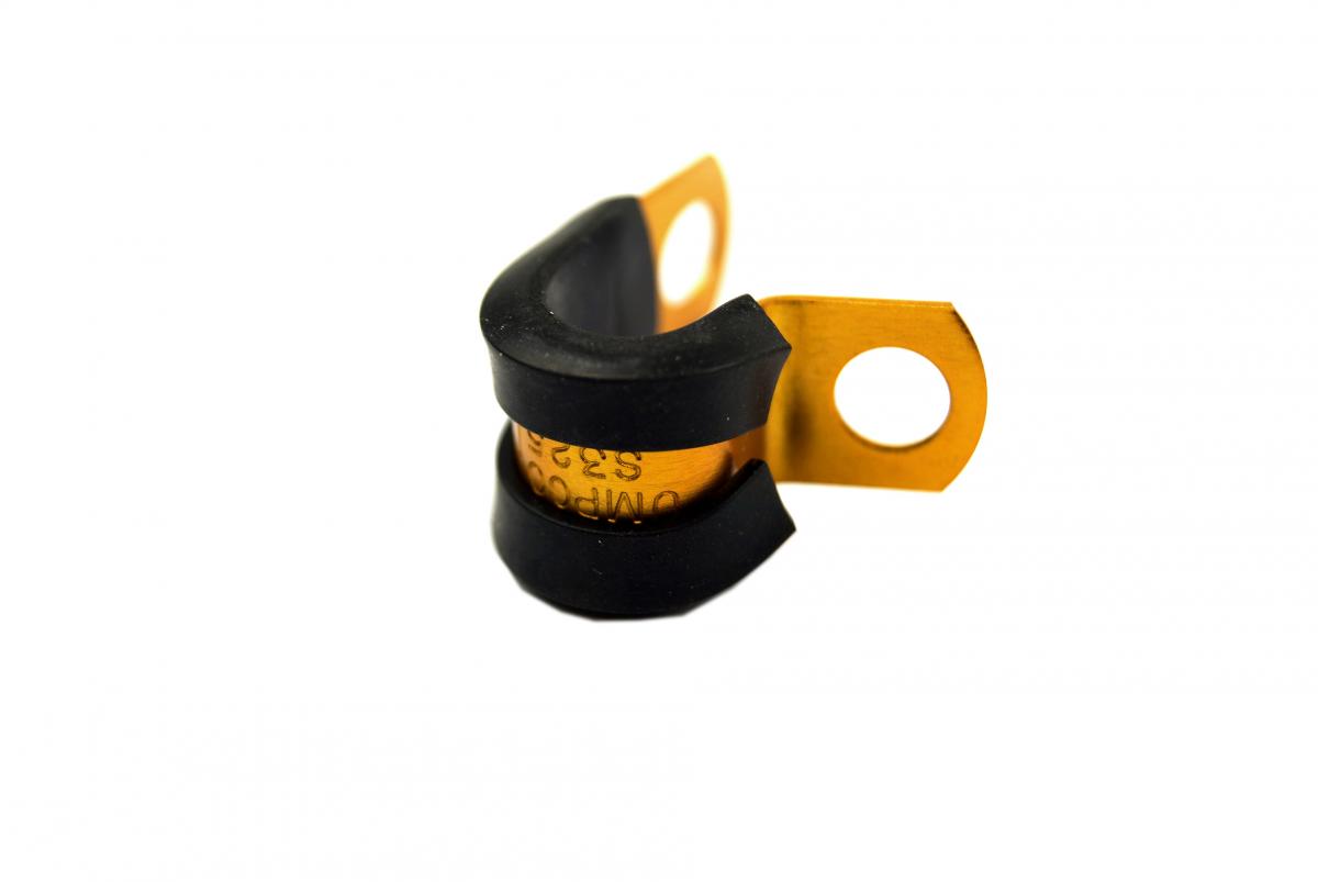 CUSHION TUBE CLAMP GOLD, HOSE BRAKE CLUCH CLAMP / P CLIP