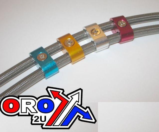 HOSE SEPARATOR BLUE Brake Throttle Clutch Cable Clips Clamp Protector Line Wire Clips Cover For Sportster