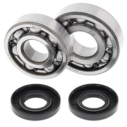 CRANKSHAFT BEARING & SEAL KIT, ALLBALLS 24-1007 KX125 85-87
