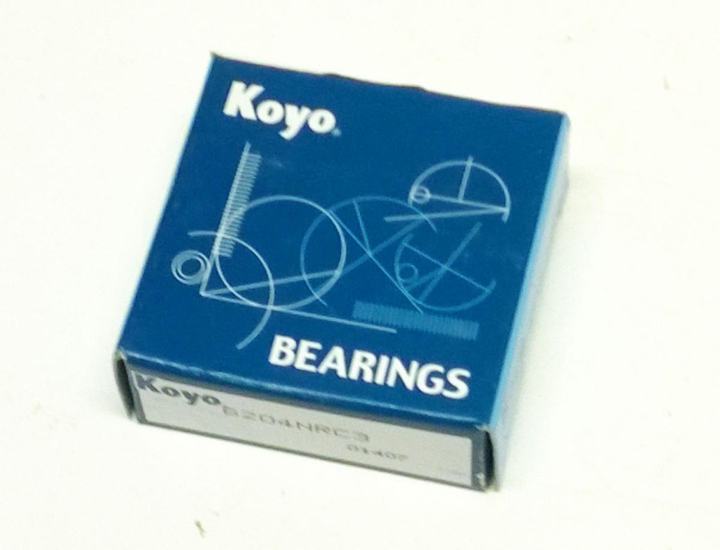 BEARING 6204 NR KOYO OPEN 20x47x14 SIZE  GROVED & CLIP, PROX 23.6204NR EACH