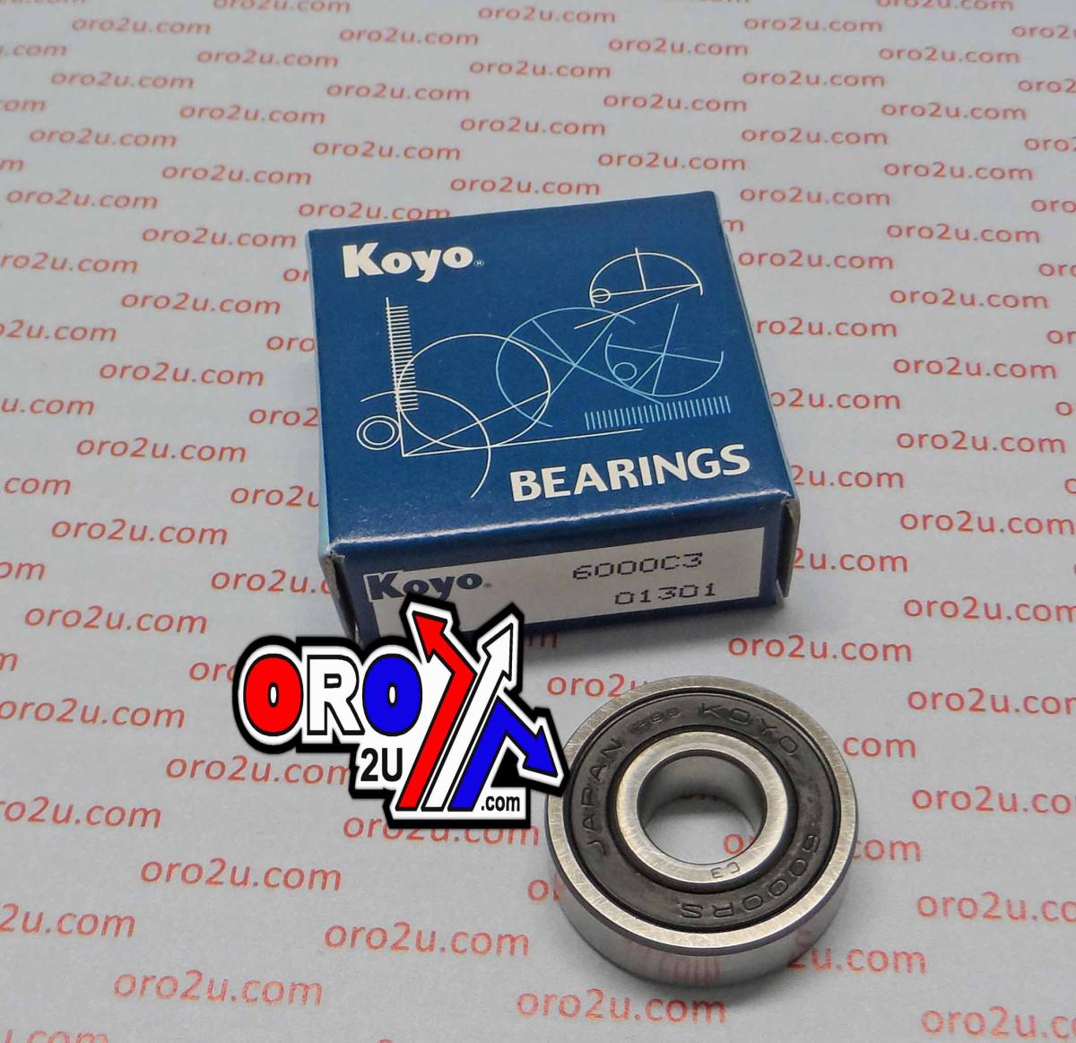BEARING 6000 2RS C3 KOYO 10x26x8 SIZE SEALED MADE IN JAPAN EACH