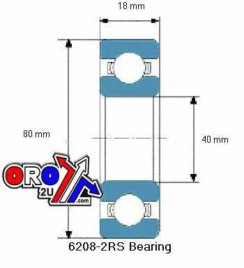 BEARING 6208 2RS DIRT RACING 40x80x18 SIZE SEALED EACH