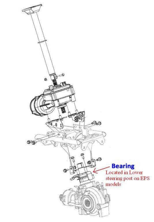 BEARING SEALED STEERING POST CS6205-2RS, 1823467, 1823773 POLARIS, AT-08900