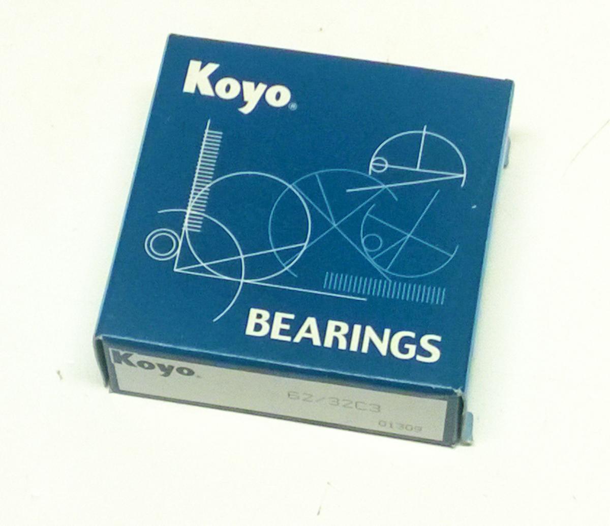 BEARING 62/32 C3 KOYO OPEN 32x65x17 SIZE 6232C3 MADE IN JAPAN EACH