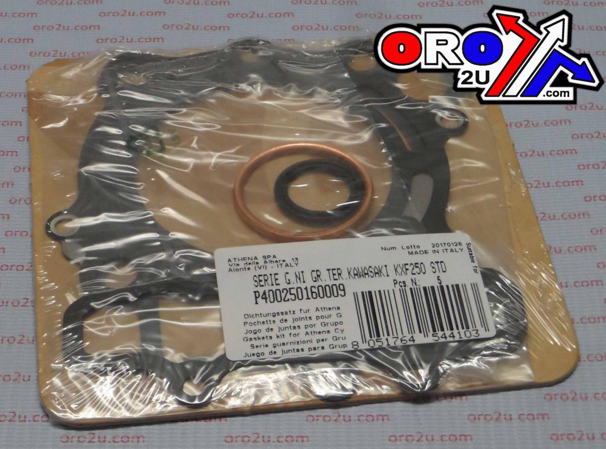 TOP END GASKET SET 77MM KAWASAKI KX 250 09-16, ATHENA P400250160009 STD BORE
