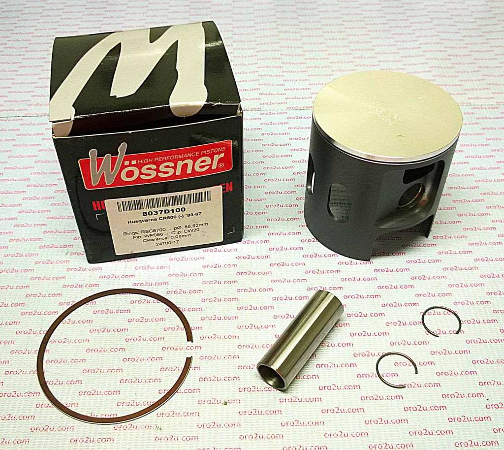 PISTON KIT 83-88 500 87.00mm, WOSSNER 8037D100 HUSQVARNA