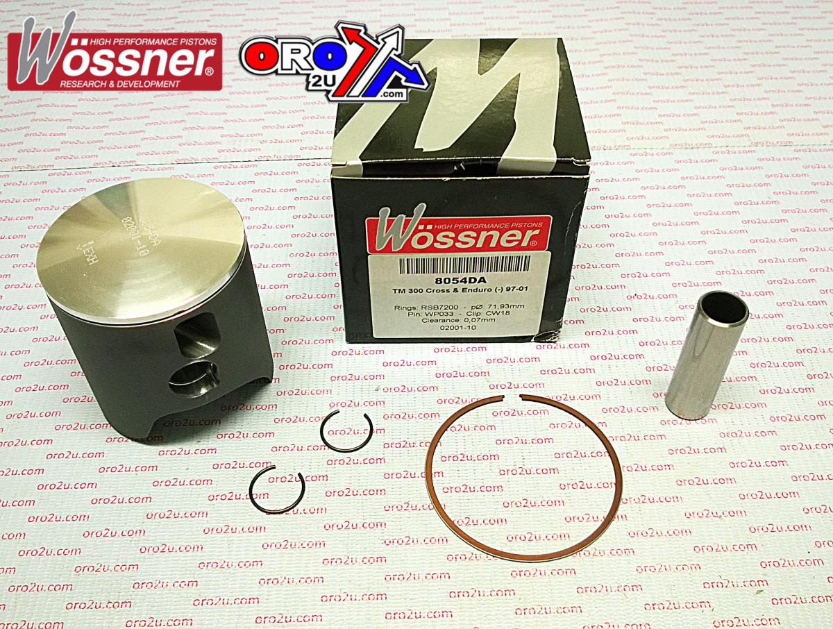 PISTON KIT 1997-2001 TM 300 CROSS ENDURO 72.00 C WOSSNER 8054DC