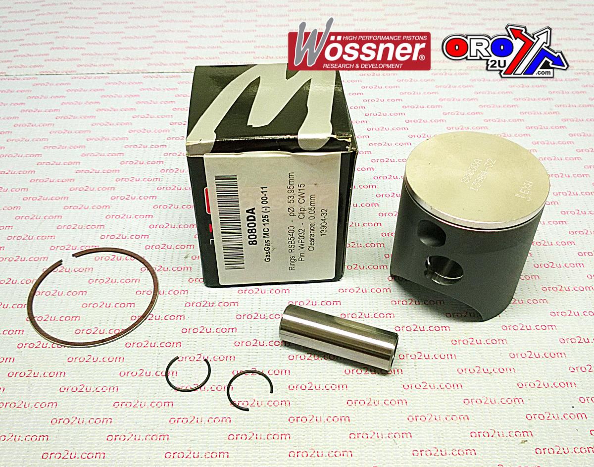 PISTON KIT 03-11 MC125 54.00, WOSSNER GASGAS 8080DC