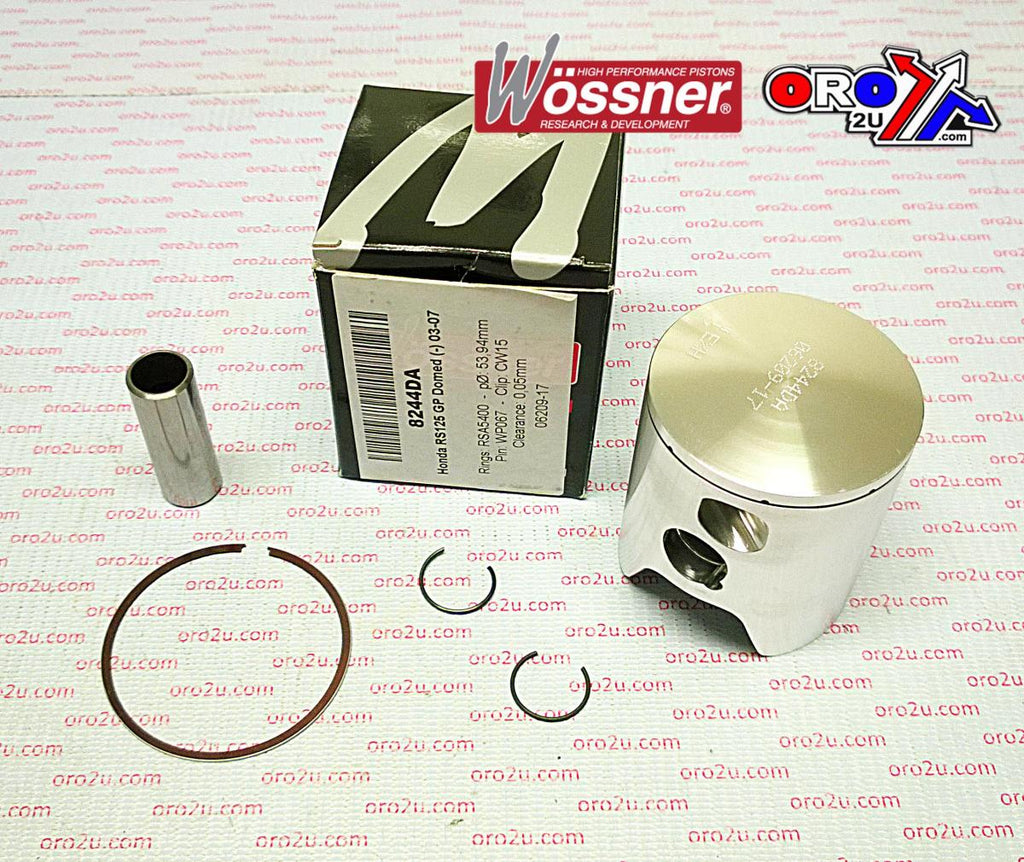 PISTON KIT RS125 GP DOMED 54.0 C, FORGED WOSSNER 8244DC