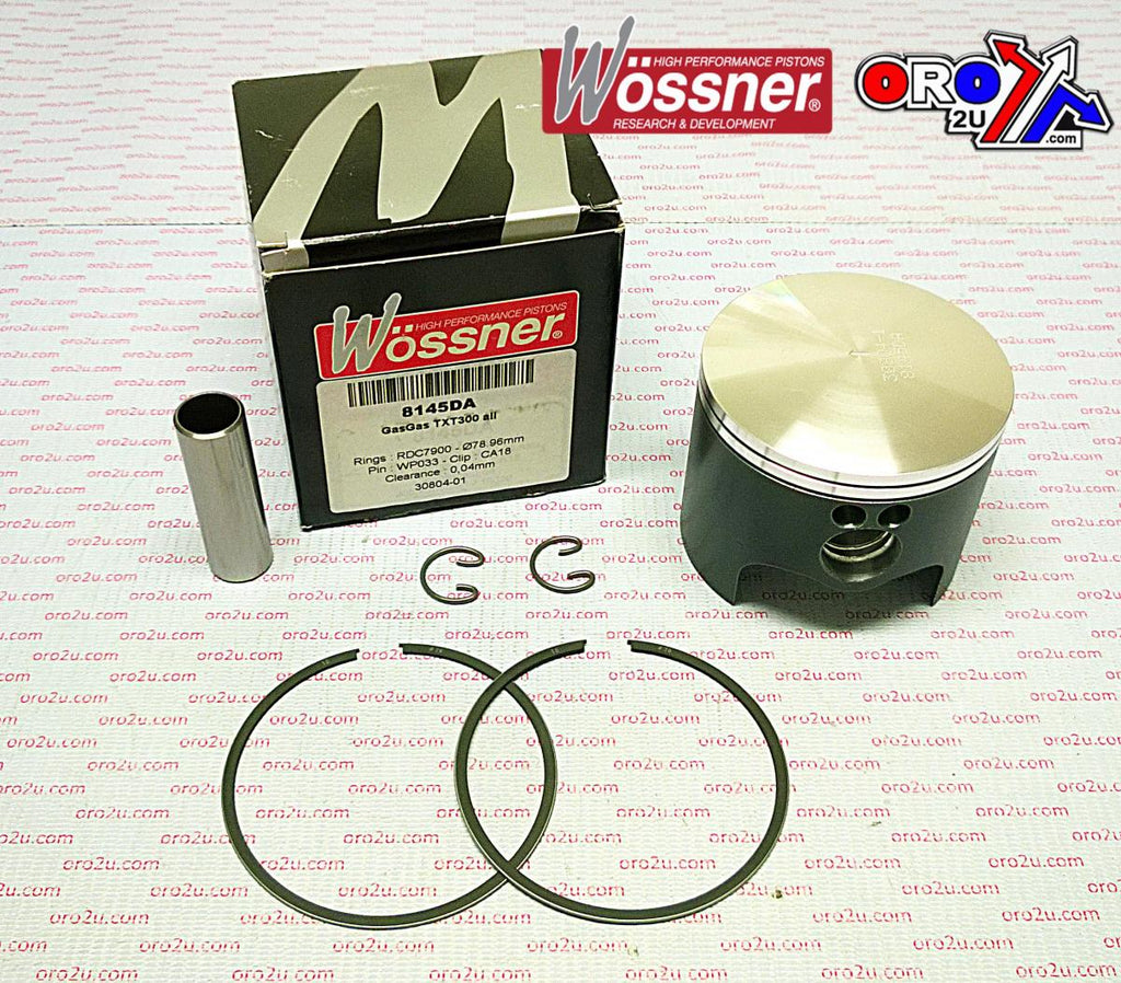 PISTON KIT ALL TXT300 79.00 C, WOSSNER FORGED KIT 8145DC