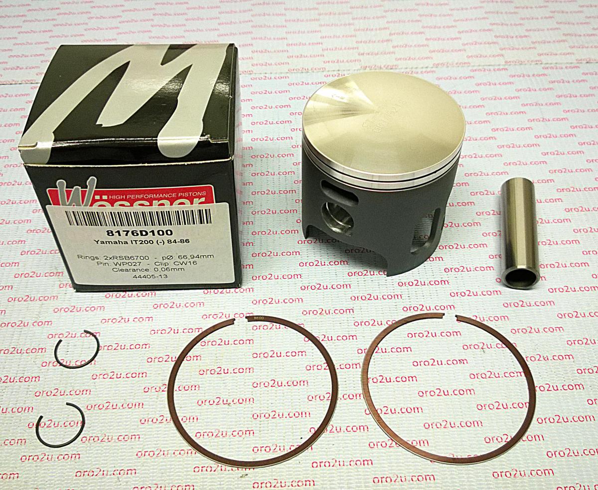 PISTON KIT 84-86 IT200 67.50, FORGED WOSSNER 8176D150
