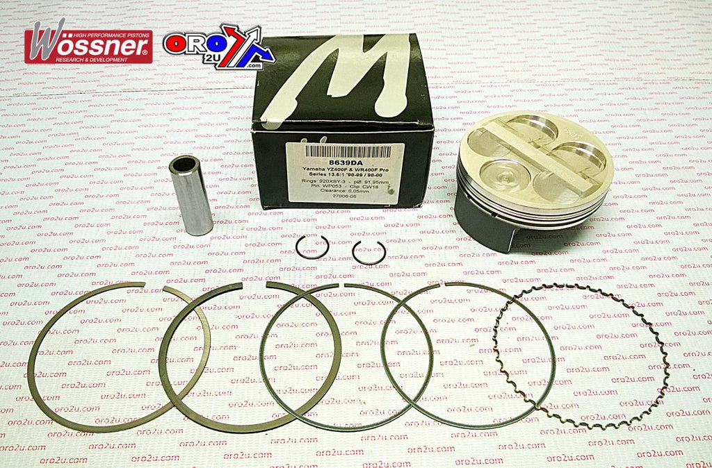 PISTON 98-00 YZF/WR400F 92 HC, WOSSNER PISTON KIT 8639DB