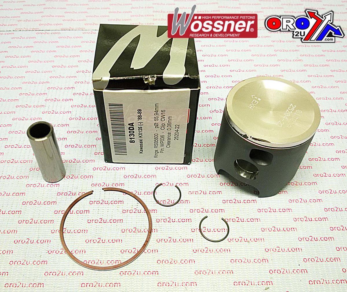 PISTON KIT 88-89 KX125 56.00, FORGED WOSSNER 8130DB