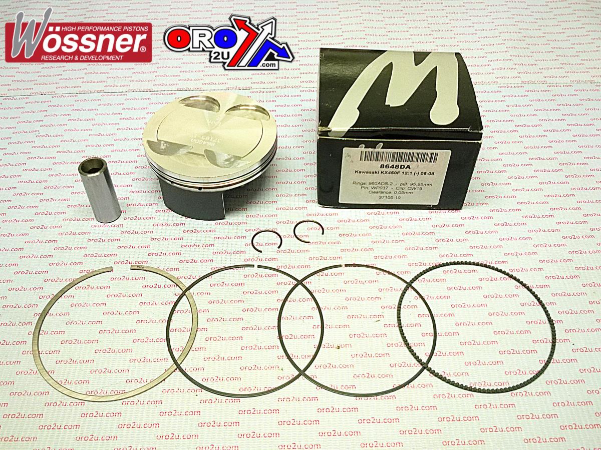 PISTON KIT 05-08 KXF450 96.00, FORGED WOSSNER 8648DB