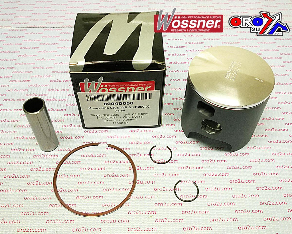 PISTON KIT HSQ 250 74-84 69.50, WOSSNER 8004DA HUSQVARNA