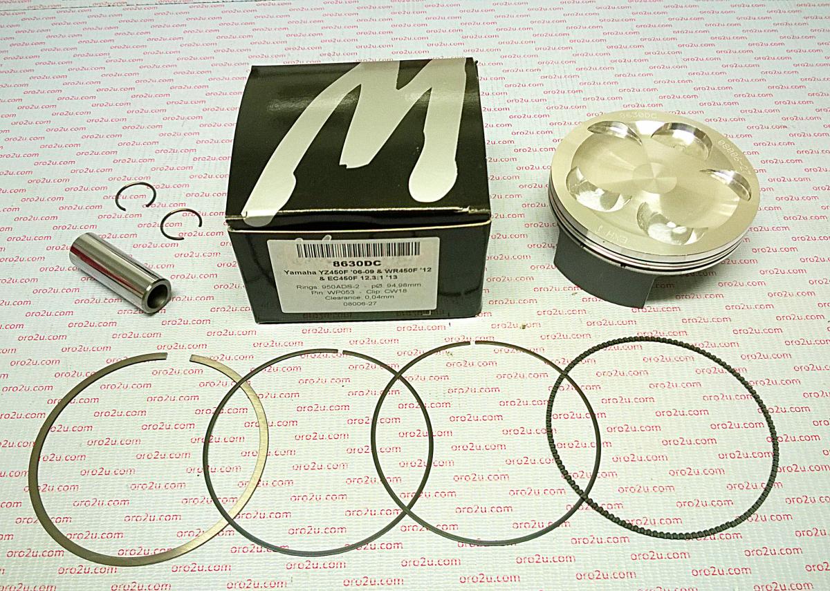 PISTON KIT 06-09 YZF WR450F 95, FORGED WOSSNER 8630DB