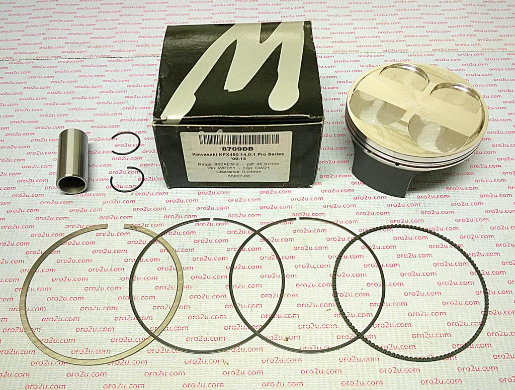 PISTON KIT 08-12 KFX450 96.00, FORGED WOSSNER 8709DA