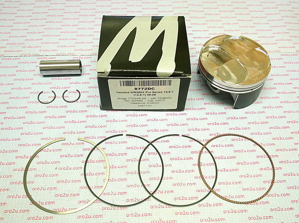 PISTON KIT 08-09 WR250X 77 HC, FORGED WOSSNER 8772DA