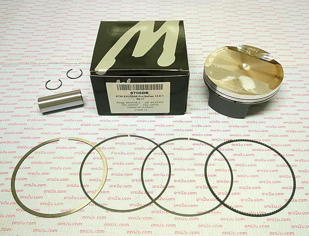 PISTON KIT EXC-R530 KTM HC 95, FORGED WOSSNER 8706DB