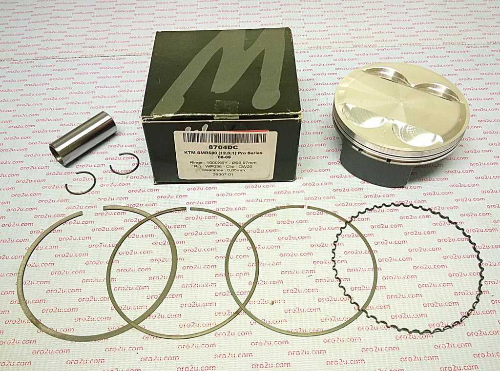 PISTON KIT SMR560 KTM HC.100, FORGED 8704DC WOSSNER