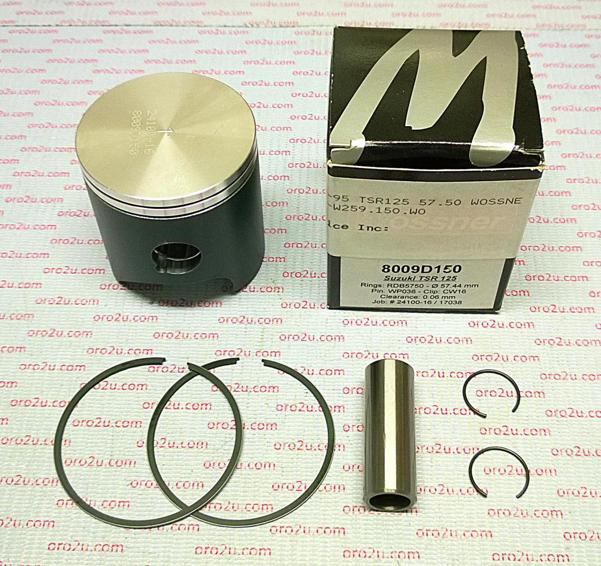 PISTON KIT 89-95 TSR125 57.00, FORGED WOSSNER 8009D100