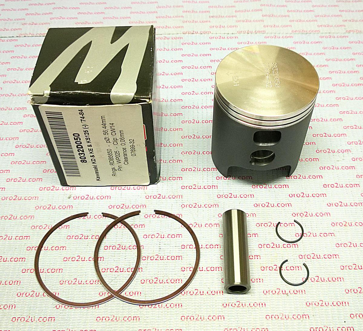 PISTON KIT KD KE KS 125 58.00, WOSSNER 8032D200 74-84