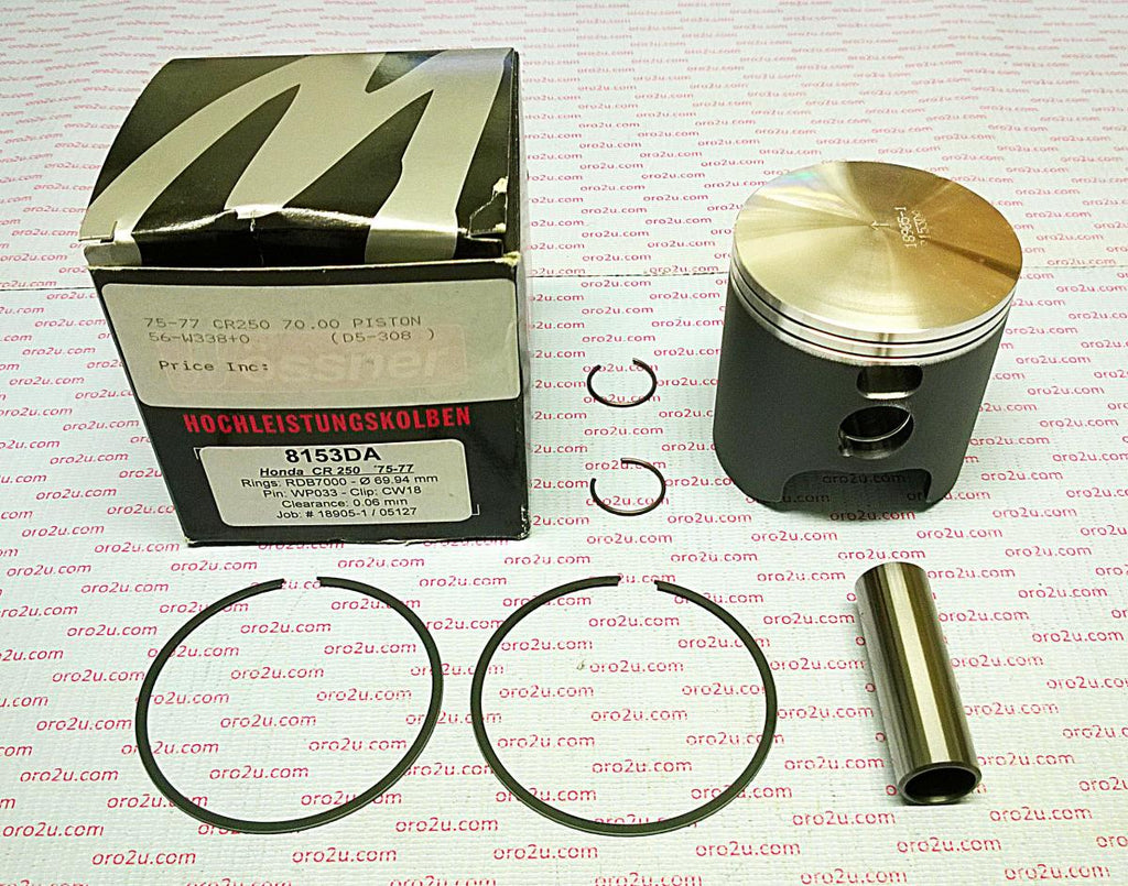 PISTON KIT 72.00mm 1975-1977 HONDA CR250 WOSSNER FORGED 8153D200