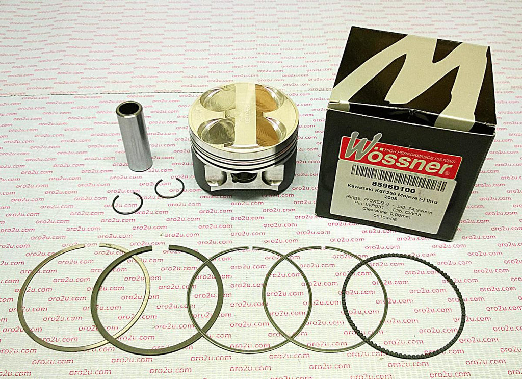 PISTON KIT 87-05 KSF250 74.00, FORGE WOSSNER 8596DA ATV