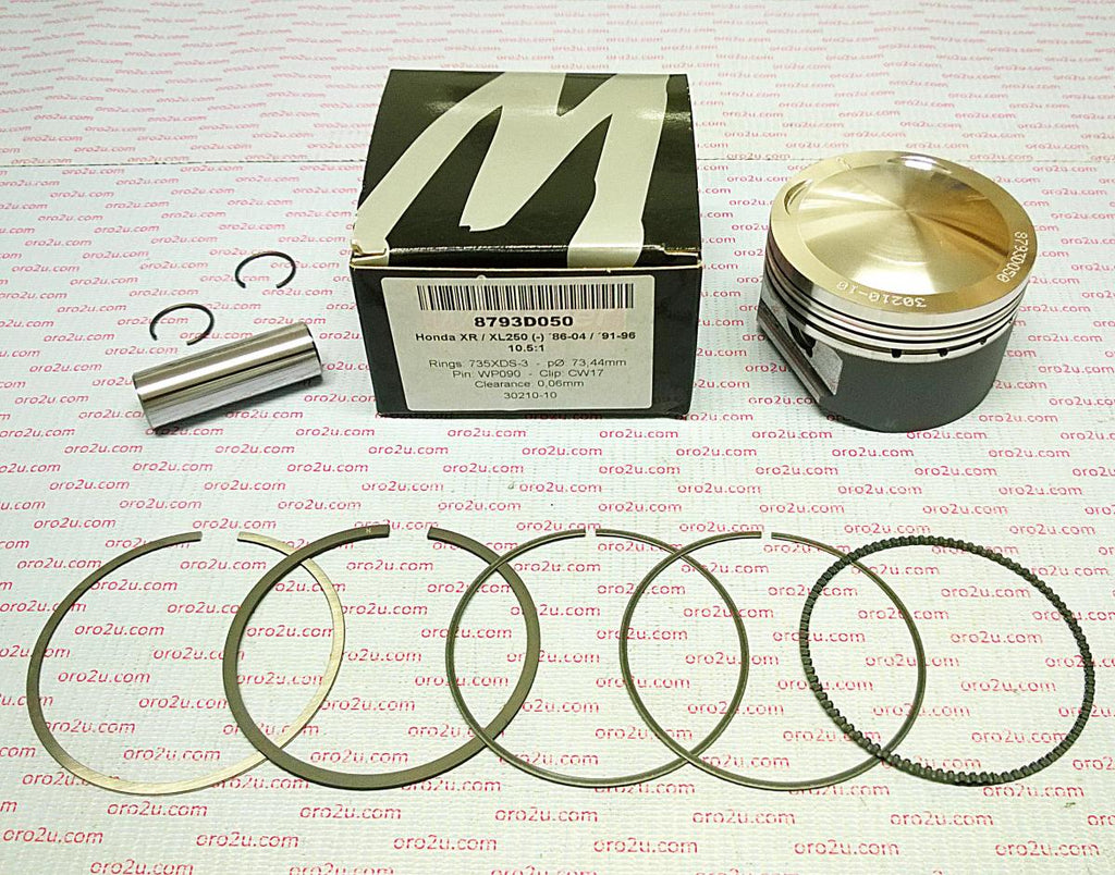 PISTON KIT 86-04 XR250 73.50, FORGED WOSSNER 8793D050