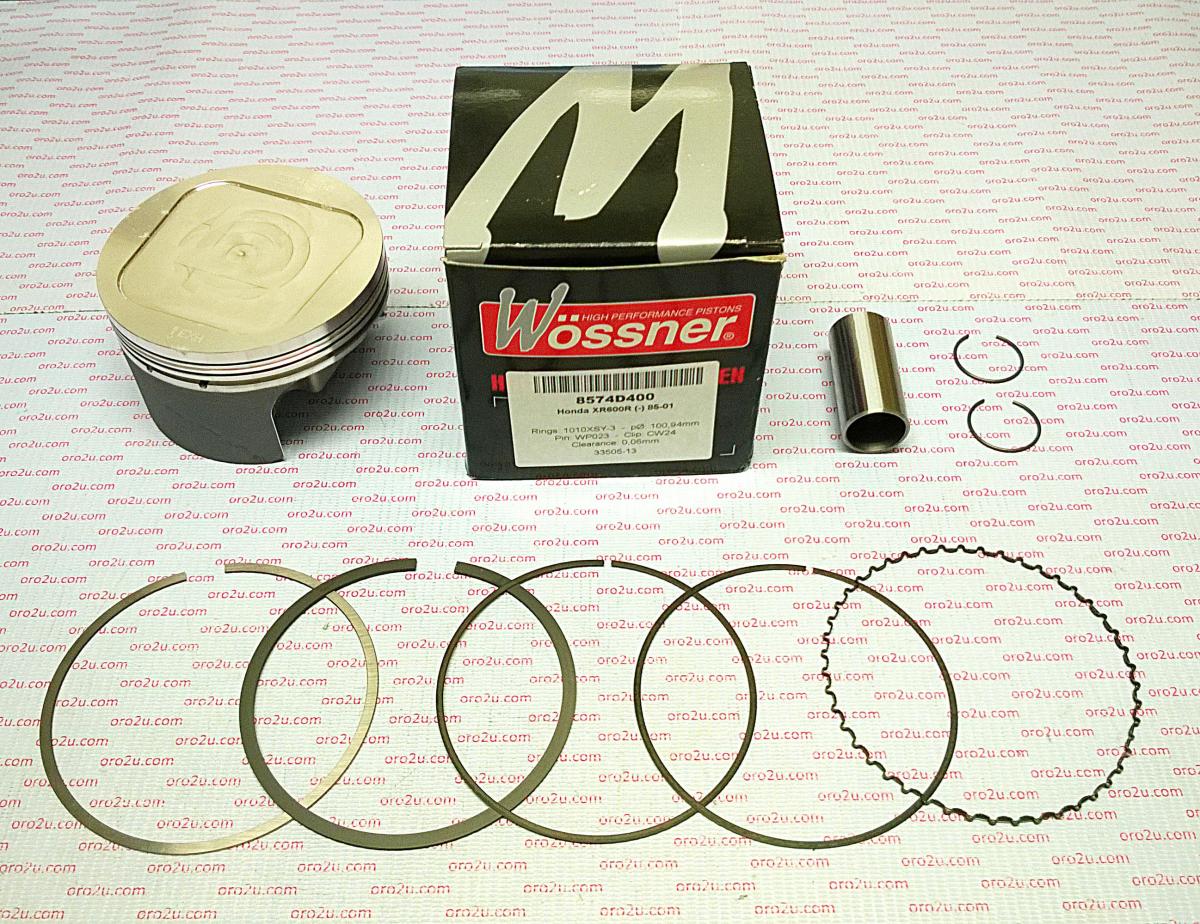 PISTON KIT 85-00 XR600R 98.00, FORGED WOSSNER 8574D100