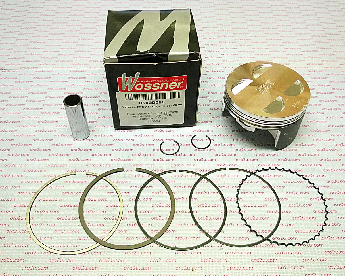 PISTON KIT XT350 TT350 87.00, FORGED WOSSNER 8502D100