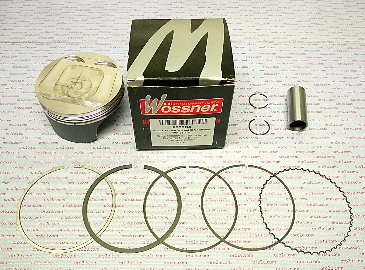 PISTON KIT 00-07 XR650R 102.00, FORGED WOSSNER 8575D200