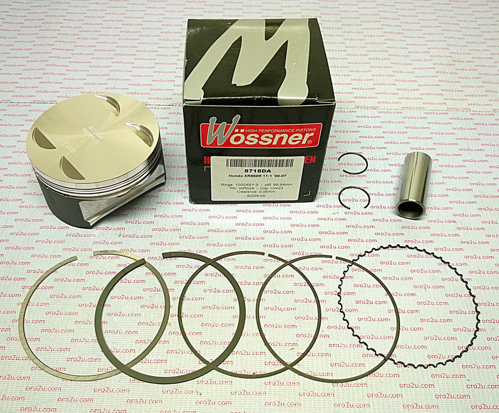 PISTON KIT 00-09 XR650R HC, FORGED WOSSNER 8718DB