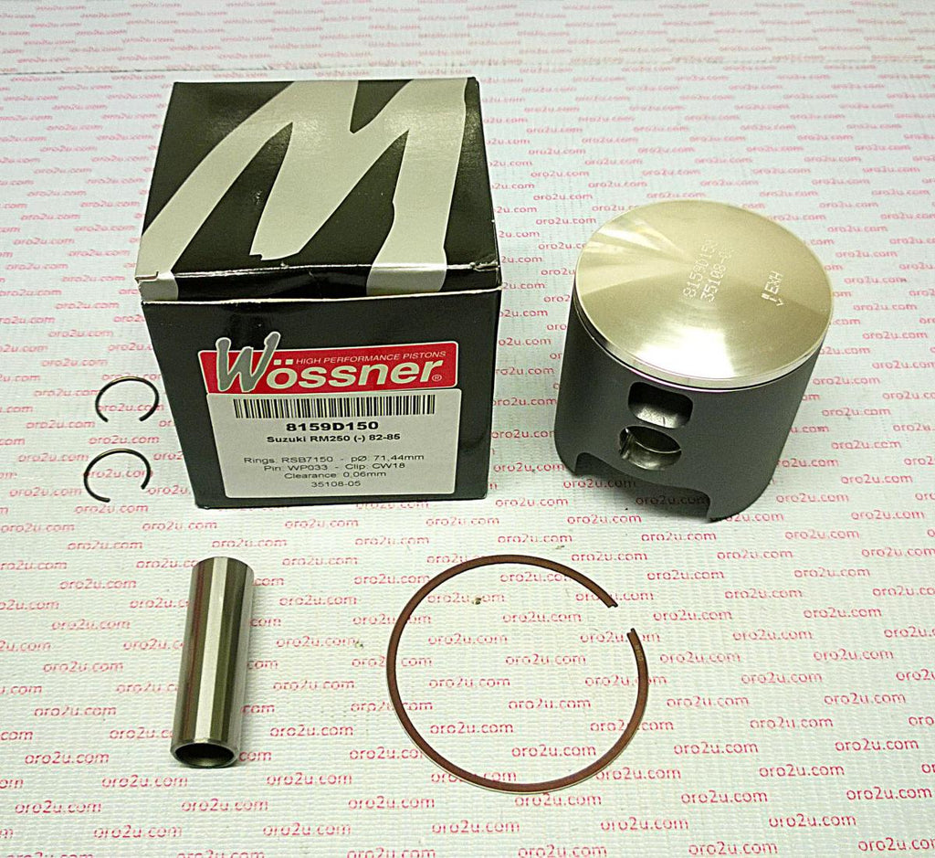 PISTON KIT 82-85 RM250 70.50, FORGED WOSSNER 8159D050