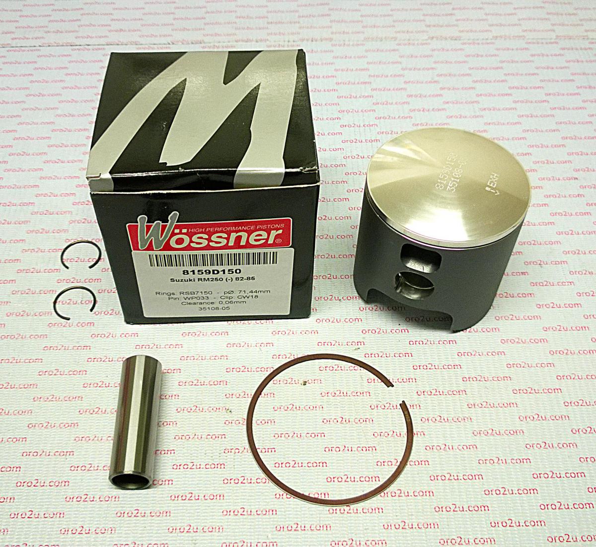 PISTON KIT 82-85 RM250 70.50, FORGD WOSSNER 8159D075