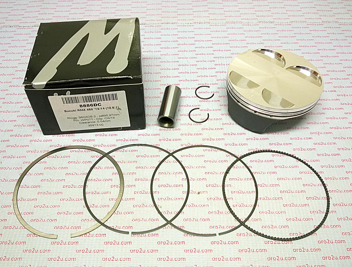 PISTON KIT 13-17 RMZ450 96.00, WOSSNER 8886DC SUZUKI