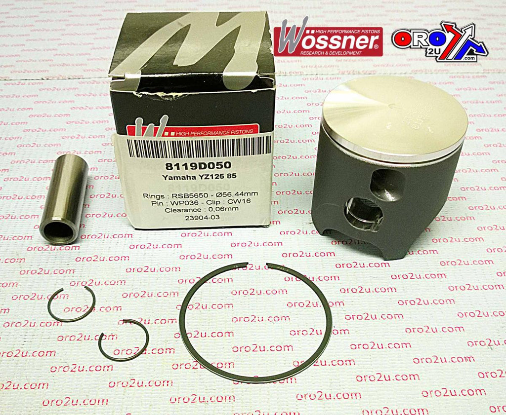 PISTON KIT 1983 &85 YZ125 56.5, WOSSNER 8119D050 YAMAHA 39W-11-630-00-00