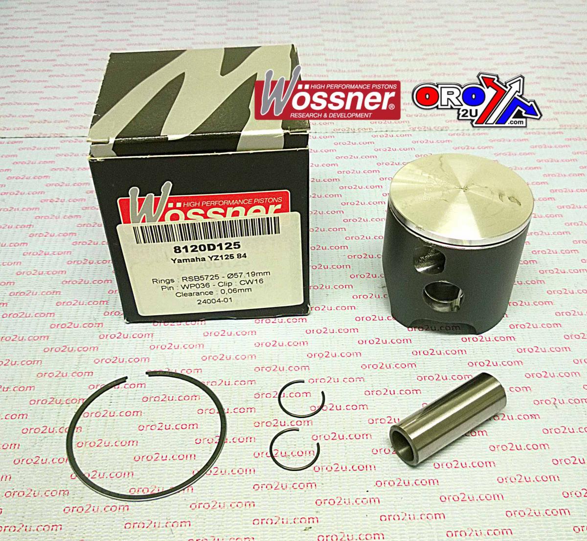 PISTON KIT 1984 YZ125 58.00, WOSSNER 8120D200 YAMAHA MX