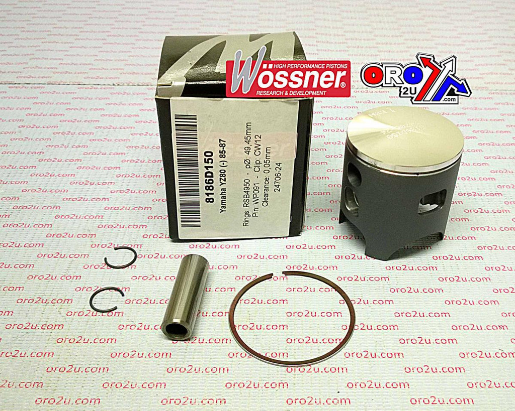 PISTON KIT 85-87 YZ80 48.00, WOSSNER 8186DA YAMAHA MX 58T-11631-01-94