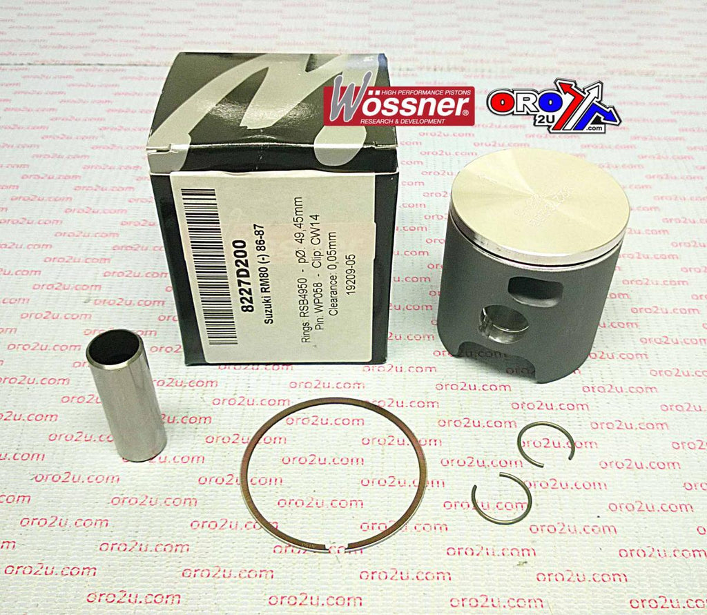 PISTON KIT 86-87 RM80 49.00, WOSSNER 8227D150 SUZUKI MX