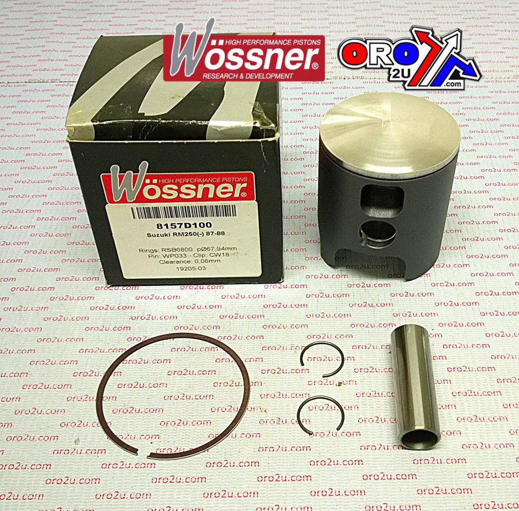 PISTON KIT 87-88 RM250 68.00, WOSSNER 8157D100 SUZUKI MX