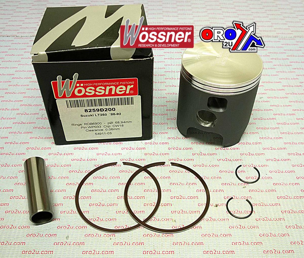 PISTON KIT 88-92 LT250 68.50, WOSSNER 8259D150 SUZUKI ATV
