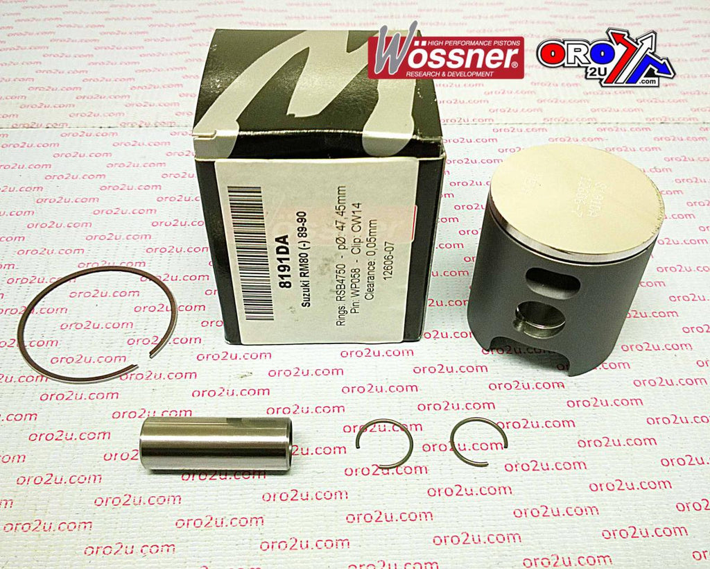 PISTON KIT 89-90 RM80 48.00, WOSSNER 8191D050 SUZUKI MX