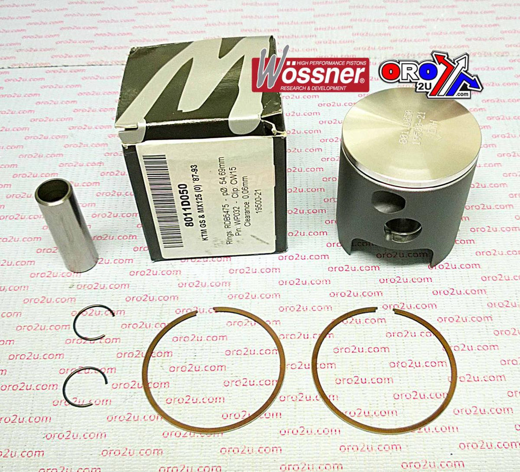 PISTON KIT 87-93 KTM125, WOSSNER 8011DB FORGED MX