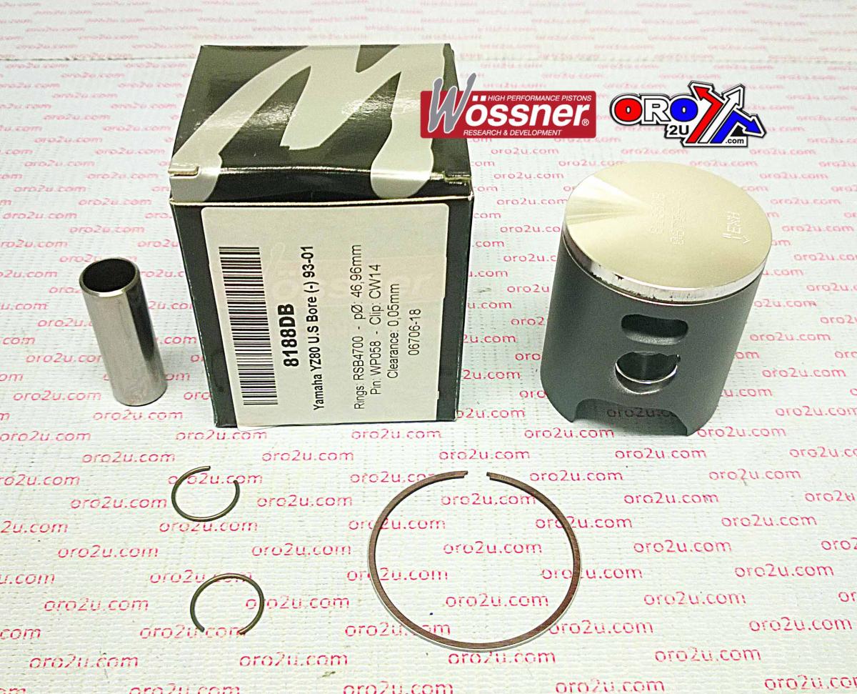 PISTON KIT 93-02 YZ80 47.00 A, WOSSNER 8188DA YAMAHA MX